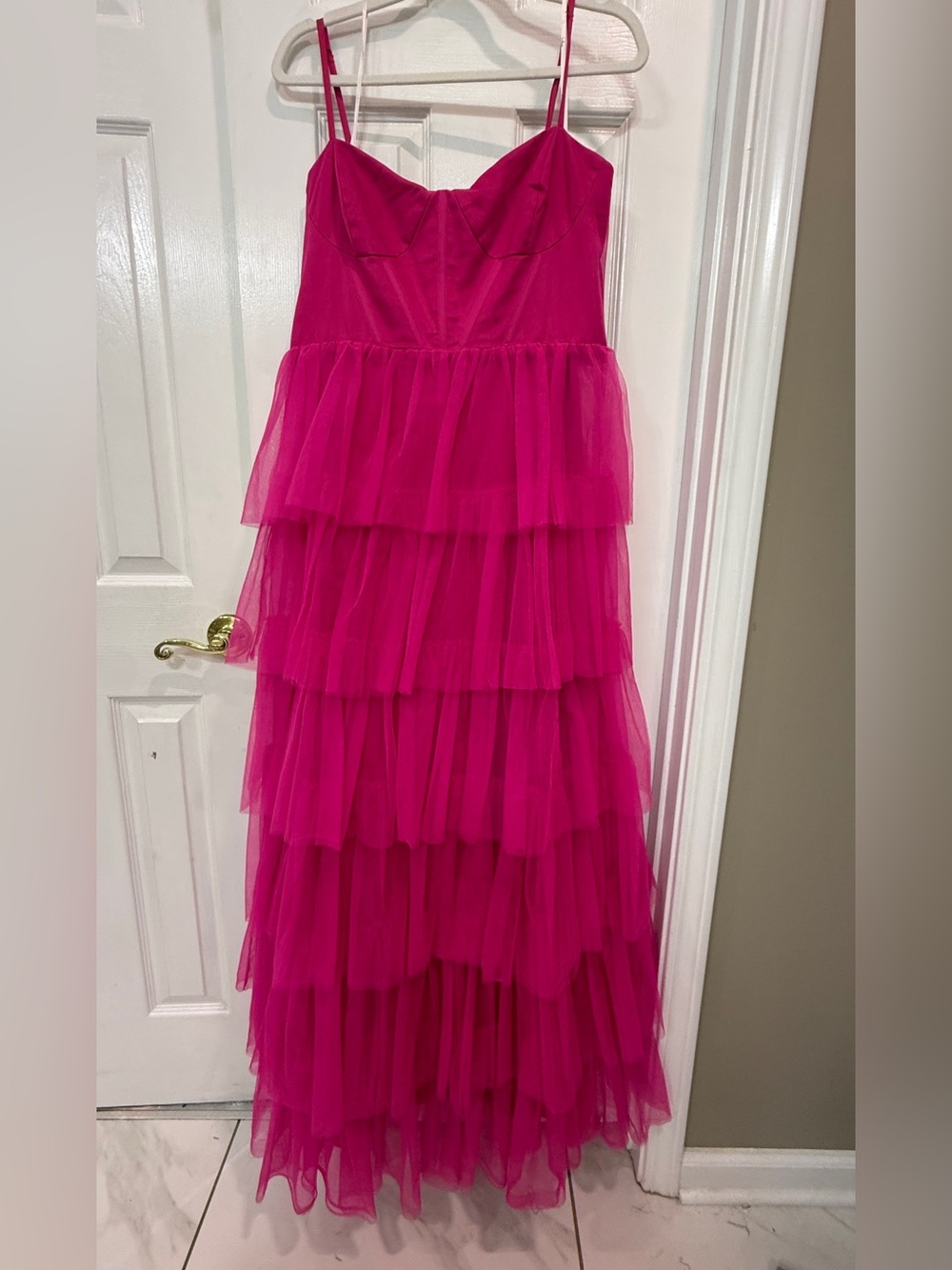 Lulu's Vibrant Hot Pink Satin-Lined Dress